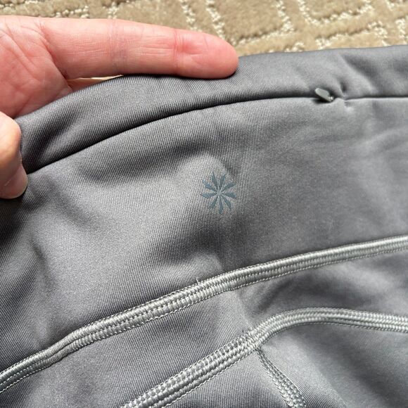 Athleta Fleece Lined Legging Women's Small Gray Cold Weather Winter Pull On - Picture 7 of 7